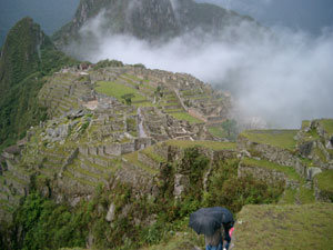 Am Ende des Trails in Machu Picchu